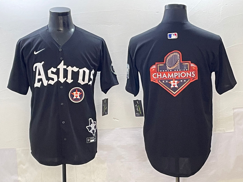 Men Houston Astros blank black MLB Nike 2025 jersey style  17->houston astros->MLB Jersey
